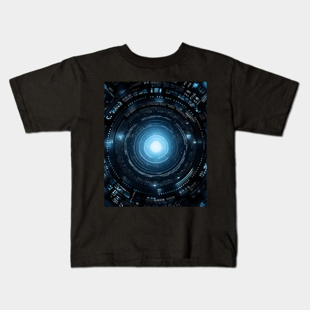 Streatwear cyber techno stargate Kids T-Shirt by ArtWearSplash